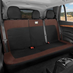 Cat Flexfit Brown & Black Rear Seat Cover for Car – Durable Canvas & Mesh Des... - Picture 1 of 9