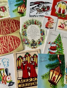 UNBENUTZT Vintage Weihnachtskarten Lot, Punze Geschenkanhänger Borten Mix - Ephemera - Bild 1 von 5