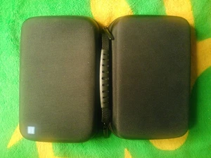 Hard Shell Black & Blue Storage Case With Mesh Pockets & Elastic Bands - Picture 1 of 4