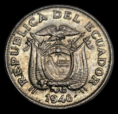 Hermosa moneda brillante del Viejo Mundo Ecuador 1946 KM:75b (stk030) Foto 1 de 2