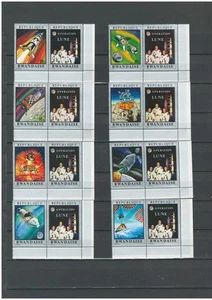 RWANDA FRENCH AFRICA SPACE MOON OPERATION MNH SET LOT (RWA 443) - Picture 1 of 1