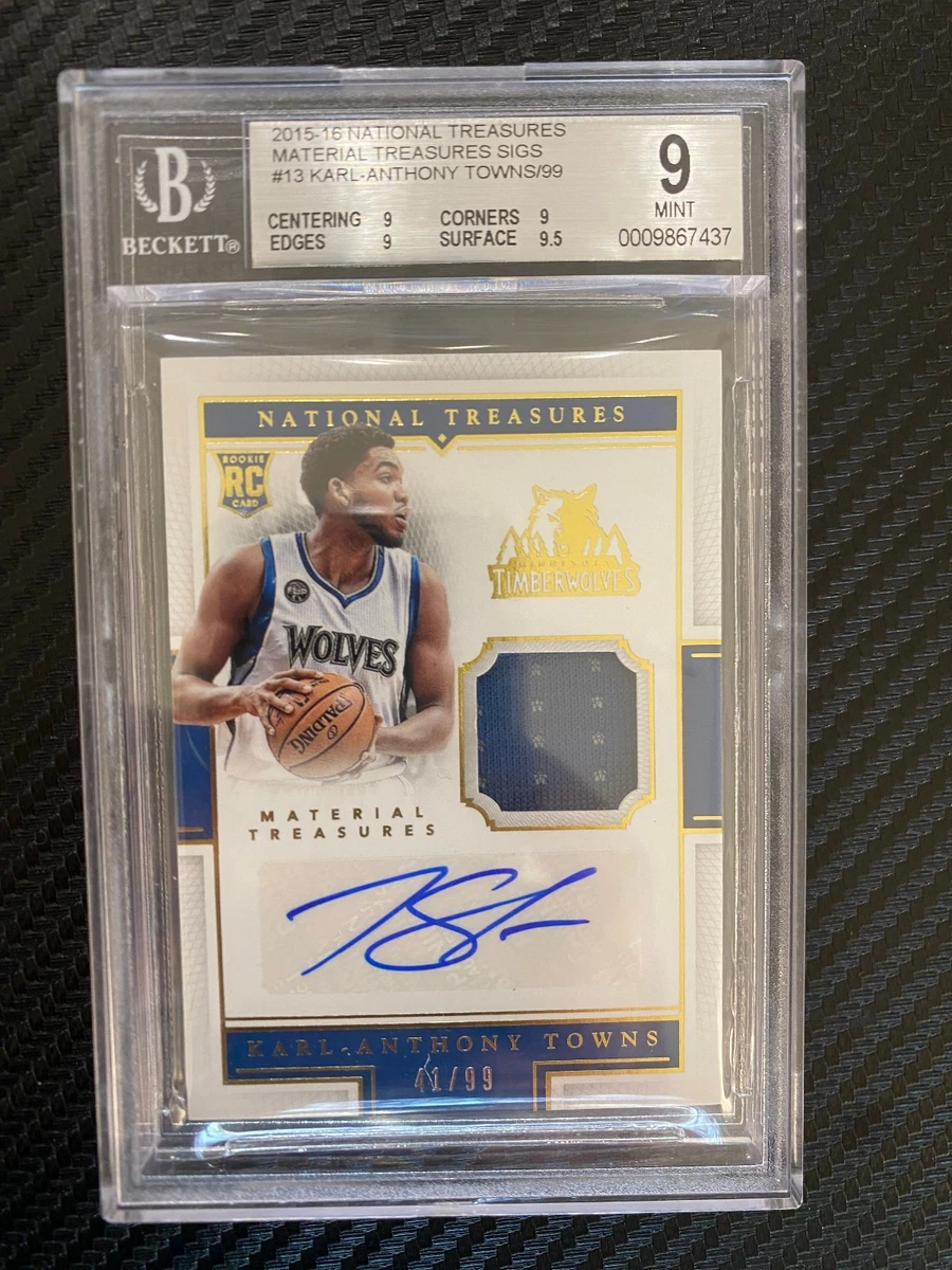 Karl Anthony Towns Panini Basketball Memorabilia Trading Cards