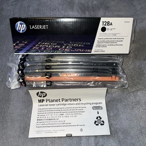 New HP LaserJet 128A Black Print Cartridge Standard Yield Toner Open Box CE320A - Picture 1 of 3