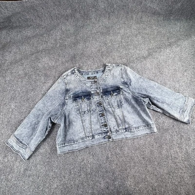 Chaqueta de Jean Tórrida Denim Mujer 3X Azul Recortada Clásica Boho Suave Niña Ropa de Calle Foto 1 de 4