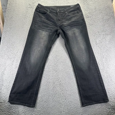 Pantalones de mezclilla Buffalo David Bitton Driven-X para hombre 38x32 negros rectos holgados elásticos Foto 1 de 4