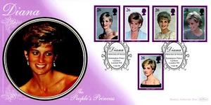 GB FDC 1998 Diana. Benham cover. Kensington Palace Gardens London W8 pm. VGC. - Picture 1 of 1