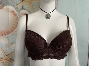 MY FRENCH AFFAIR LACE UNDERWIRE CONTOUR PUSH UP SZ 36C #WP4660-251-FZB BROWN EUC - Picture 1 of 8