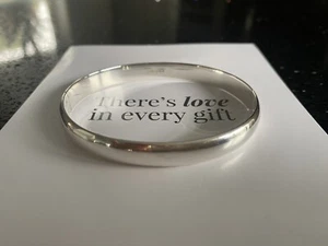 Womens Beaverbrooks Solid Silver Bangle - Picture 1 of 10