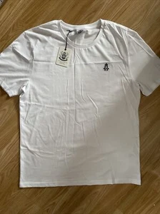 Polo Hurlingham 1875 nuova maglietta uomo vestibilità regolare bianca XL PREZZO DI LISTINO £45 - Foto 1 di 4