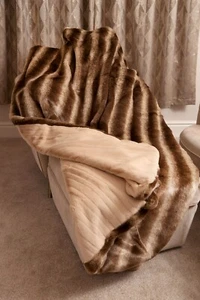 Chinchilla con piel a rayas beige - tiro súper de lujo de alta calidad - Imagen 1 de 3