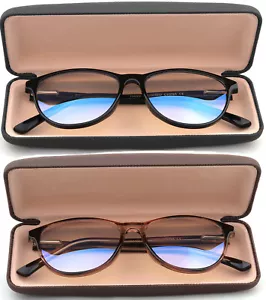 Anti Blue Light & Anti Block Glare Computer Game Readig Glasses Reader With Case - Picture 1 of 13