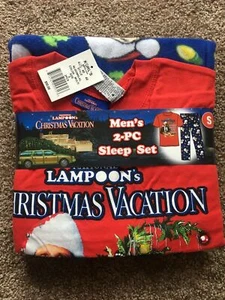 Mens 2 Piece PAJAMA SET  Natl Lampoon CHRISTMAS VACATION Sh Sleeve MEDIUM NWT - Picture 1 of 1