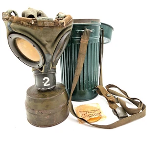 WW2 German Gas Mask With Canister AUER 1938 - Picture 1 of 16
