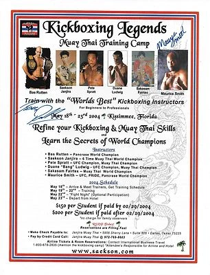 Maurice Smith & Bas Rutten Signed 8x10 Kickboxing Magazine Page Ad UFC Pancrase - Image 1 of 4