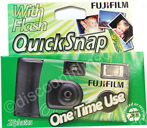 Fuji Fujifilm Quicksnap Flash Disposable 27 Photos 35mm Camera BY 1st CLASS POST