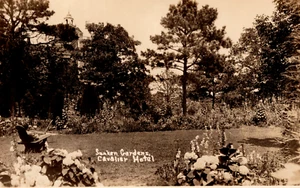 RPPC Real Photo Postcard Sunken Gardens Cavalier Hotel Virginia Beach VA - Picture 1 of 3