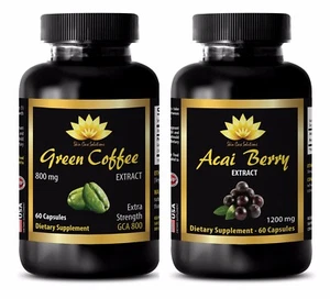 Weight loss supplements for men - ACAI BERRY – GREEN COFFEE GCA800 COMBO - acai  - Picture 1 of 12