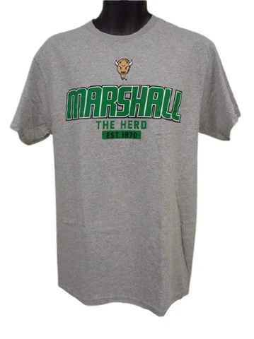 New-Minor-Flaw Marshall Thundering Herd Mens Sizes M-L-XL Gray Shirt Cover
