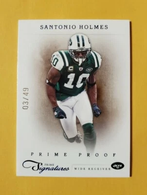 2012 Prime Signatures Proof Blue /49 Santonio Holmes #32 SSP  - Image 1 of 4