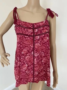 Monsoon Beach Top Blouse Medium Pink Tones Strappy New No Tags Freepost - Picture 1 of 11