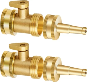 Garden Hose Nozzle Brass Jet High Pressure Water Sprayer with Heavy Duty Solid M - Picture 1 of 12