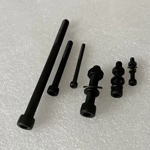 M4 M6 M8 Allen cabeza de enchufe hexagonal tapa tornillos tuerca lavadora negro aleación acero - Imagen 1 de 8