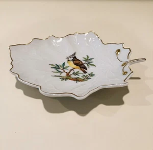 New Hochst Hand Painted Porcelain Leaf Dish #13 - Picture 1 of 4