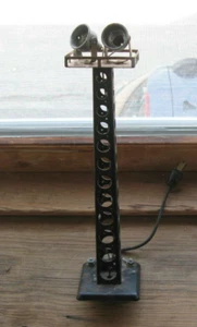 Marx O Scale Black Train Yard Tower Flood Light 11 1/2" Tall Metal SO9 - Picture 1 of 4
