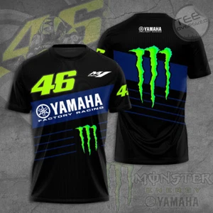 Yamaha Monster X Valentino Rossi 3D T Shirt, Racing Shirt Gift - Picture 1 of 2