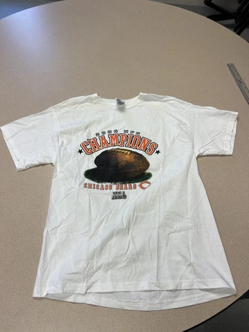 VINTAGE Chicago Bears Mens Large Crewneck Short Sleeve 2006 Playoffs White 280 Cover