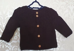 Baby Strickjacke Gr 62/68 Handarbeit handmade handgestrickt auch vegan möglich - Bild 1 von 6