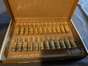 12 Pair, 24 pcs - Closed Screw Speaker Wire Banana Plugs Audio Gold Connectors - Picture 1 of 2