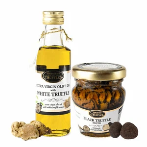 Black truffle slices Carpaccio White truffle oil Salad dressing Gourmet food - Picture 1 of 12