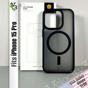 Case for iPhone 15 Pro - Frosted Black | Magnetic | Sleek, Slim & Strong - Picture 1 of 20