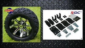 YAMAHA G2/G9 ELECTRIC/GAS GOLF CART 4" LIFT KIT + 12" WHEELS and 20" AT TIRES  - Picture 1 of 7