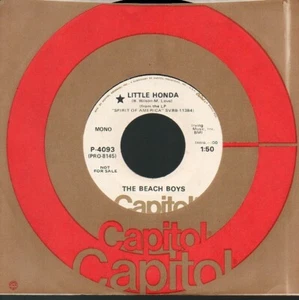 Brian Wilson, Mike Love & The Beach Boys Little Honda 1975 7" Promo UNBESPIELT - Bild 1 von 1