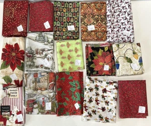 Lote de 15 piezas de tela de algodón arte textil costura acolchado vacaciones Navidad - Imagen 1 de 20