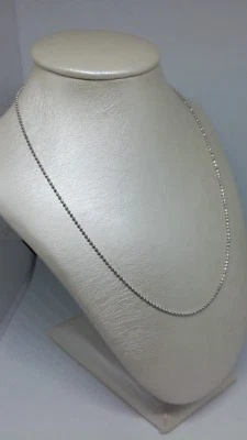 Collana argento unisex puntini pallini diamantati cm 40 45 50 60 70 80 90 100 - Immagine 1 di 2