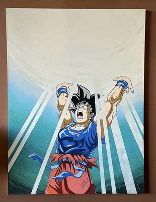 Obra de arte original Dragon Ball Goku Spirit Bomb 36X48 acrílico y medios mixtos 1 de 1 Foto 1 de 4