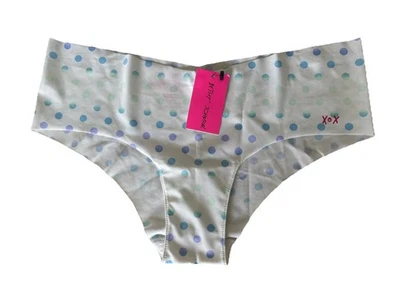 Betsey Johnson Intimates Women's Polka Dot Panties Size M NWT White With Blue - Image 1 of 4