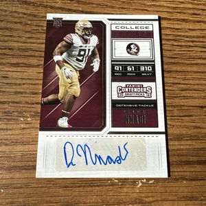 2018 Panini Contenders Draft Picks College Ticket Derrick Nnadi Rookie Auto RC - Bild 1 von 2