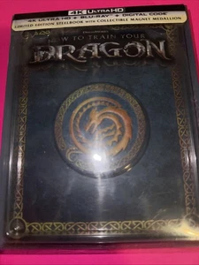How To Train Your Dragon STEELBOOK 4K UHD Blu-ray W/Digital & Magnetic Medallion - Picture 1 of 6