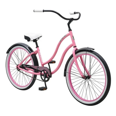 Tuesday Cycles x Volcom 26" Beach Cruiser LS Low Step-Thru 26in Wheels - Pink - Image 1 of 3