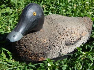 Señuelo de pato tallado a mano madera de corcho ánade real pato señuelo cabaña arte cabaña -TF839 de colección - Imagen 1 de 11