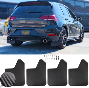 4pcs Mudguards Mud Flaps Splash Guards Carbon Fiber For Volkswagen VW Golf Polo - Picture 1 of 11