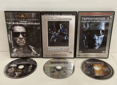 Terminator 1, T2 Judgement Day, T3 Rise Of The Machines | 3 Dvd Bundle | R4 - Image 1 of 3