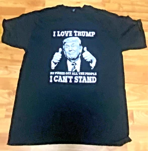 Donald Trump t shirt Men's XL Black Donald Trump graphic He pisses off people - Picture 1 of 6