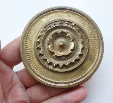 Vintage Brass Door Push- Pull Handle Cover