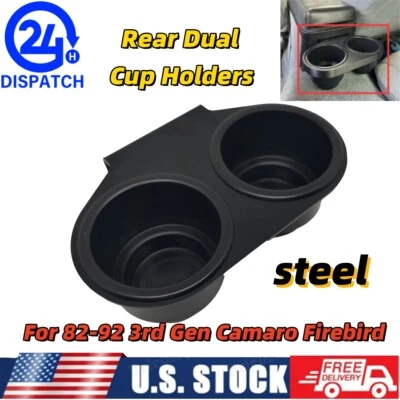 Rear Dual Cup Holders Ashtray Replace For 82-92 3rd Gen Camaro Firebird Console - Imagem 1 de 4