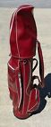 Vintage Leather Ron Miller 40/2525 Alabama Crimson Tide Red Golf Bag W/ Cover